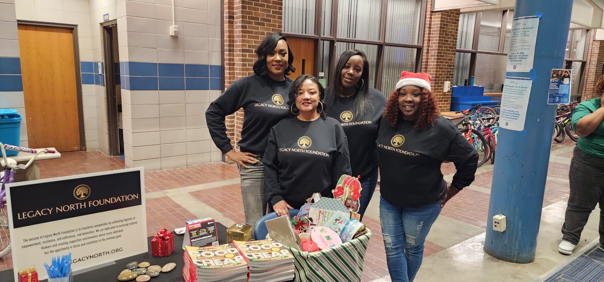 Legacy North Foundation team hosting a community health outreach table