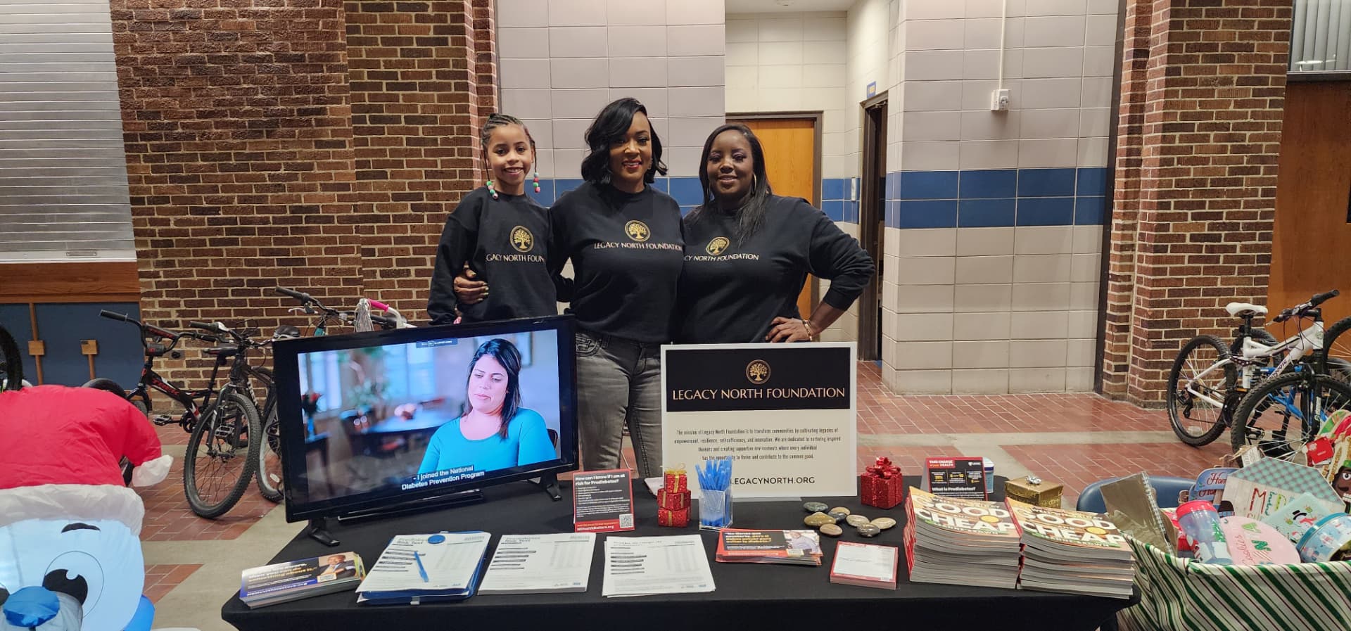 Legacy North Foundation team at a diabetes awareness event resource table
